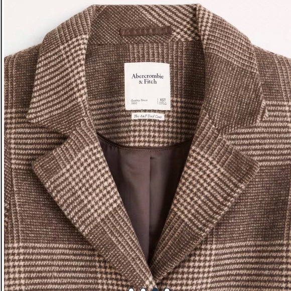 Abercrombie & Fitch Wool-Blend Dad Coat - Picture 4 of 13